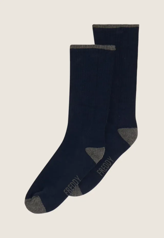Freddy Socken halblang Ripp schwarz 35-39