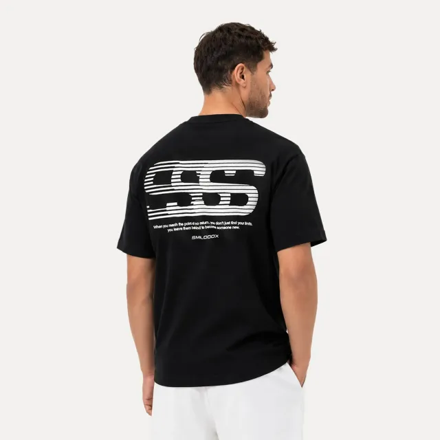 Smilodox Lyam T-Shirt Unisex Schwarz Oversize