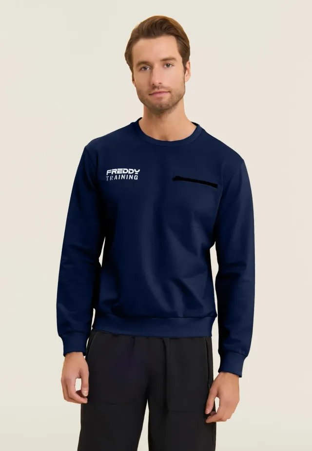 Freddy Baby French Terry Sweatshirt Herren mit Zip-Tasche