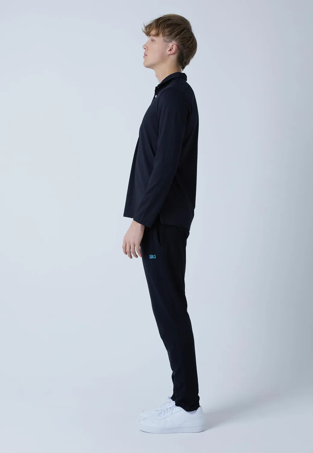 SPORTKIND Tennis Poloshirt Langarm Herren atmungsaktiv
