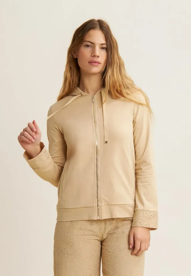 Freddy Damen Hoodie Schwarz Stickerei Regular Fit