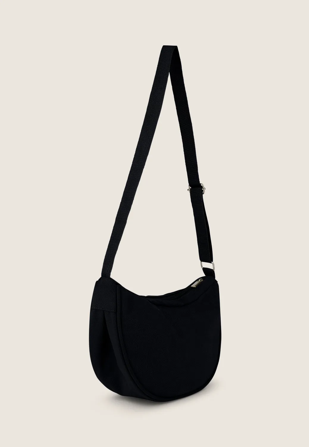 Freddy Schultertasche Canvas Halbmond Aloe Reissverschluss