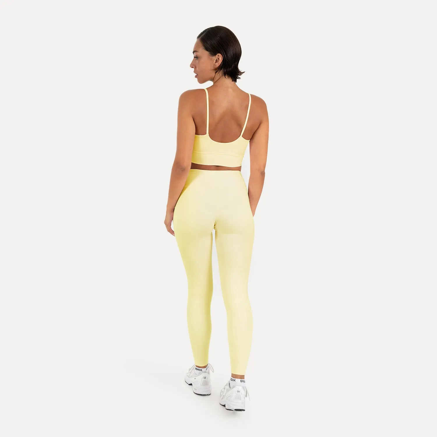 Smilodox Lunara Crop Top Schwarz S V-Ausschnitt