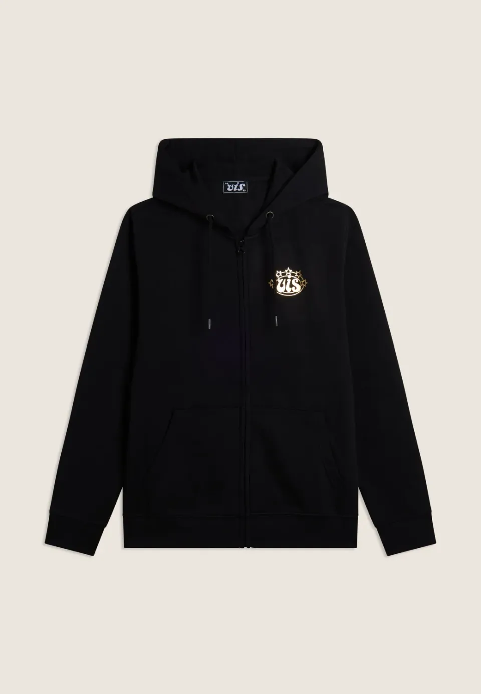 Freddy VIS Zip-Hoodie Schwarz-Gold Baumwolle