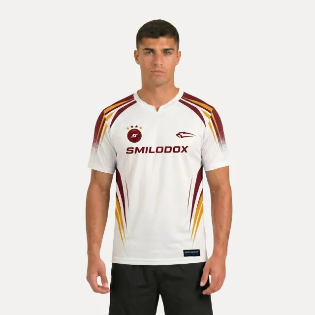 Smilodox Spanien Fußball Trikot Weiß Regular Fit