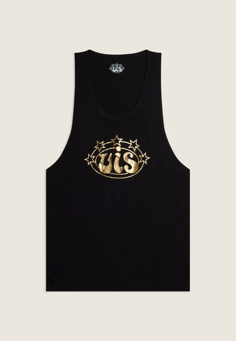 VIS Tank Top Herren Boxe schwarz-gold Baumwolle