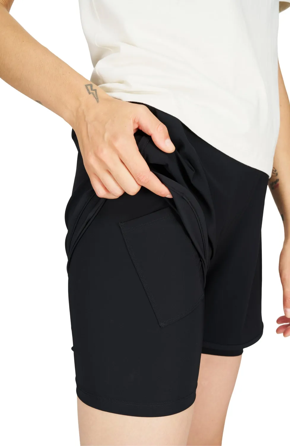 UNNA Flow Shorts 5 Laufshorts Schwarz Damen
