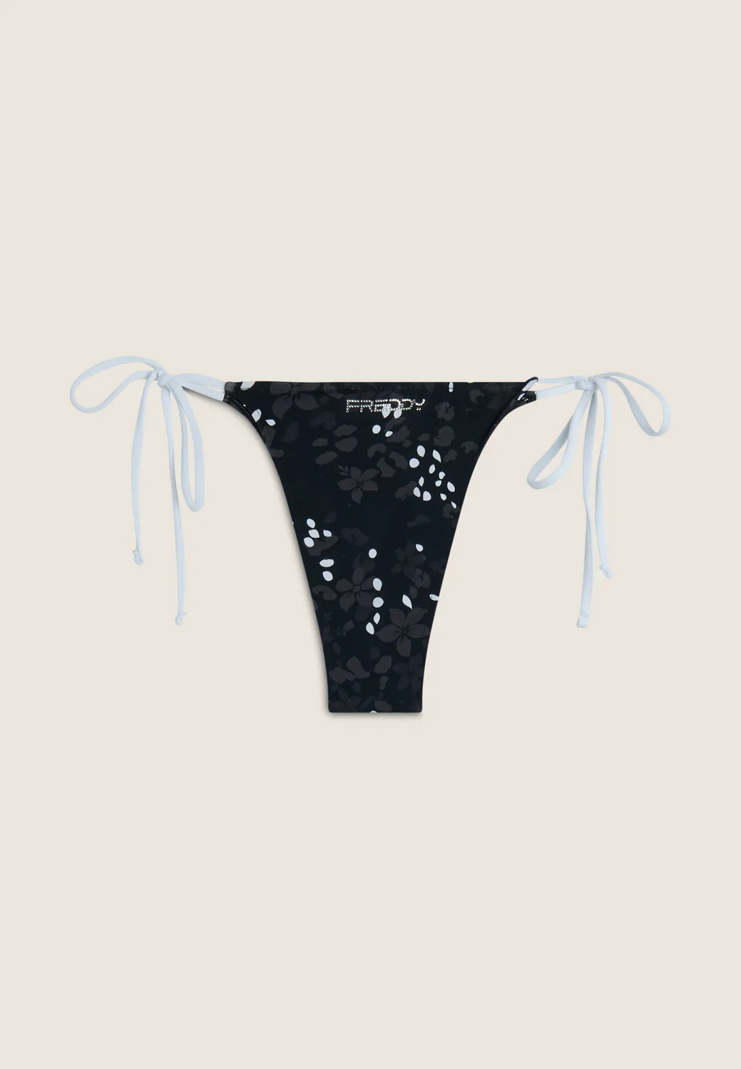 Freddy Bikinihose Floral Schwarz Seitenschnürung