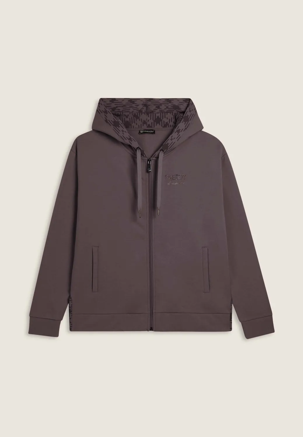 Freddy Zip-Hoodie Turbulence Kapuze gemustert