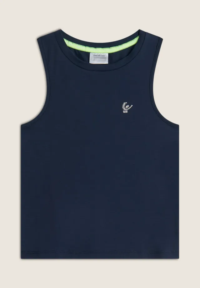 Freddy Mädchen Tanktop Strass blau