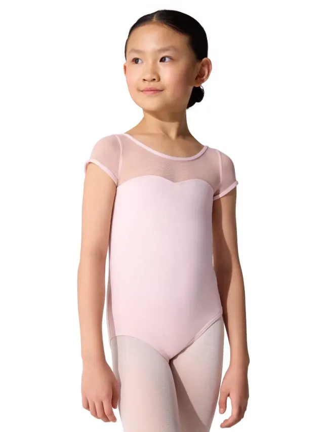 Capezio Studio Collection SE1039C Balletttrikot Schwarz Kurzarm Mesh