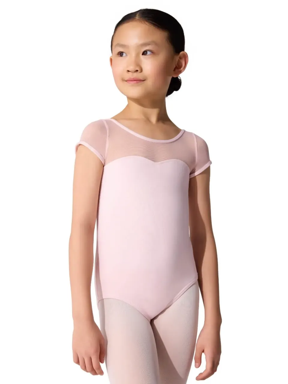 Capezio Studio Collection SE1039C Balletttrikot Schwarz Kurzarm Mesh