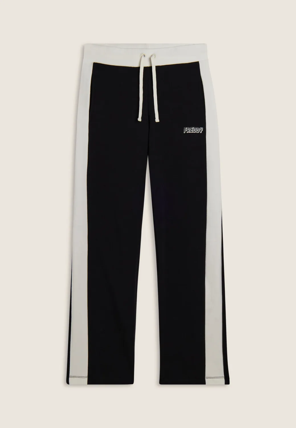 Freddy Sporthose Seitenstreifen Schwarz Weiß