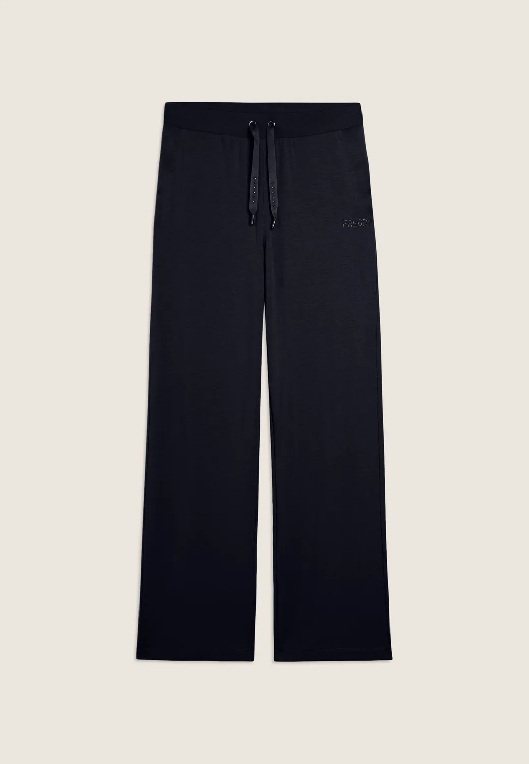 Freddy Wide Leg Sporthose Dark Sapphire Strass Modal