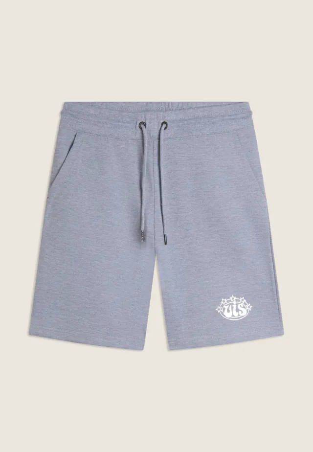 VIS Shorts Herren Grau Silberlogo Baumwolle