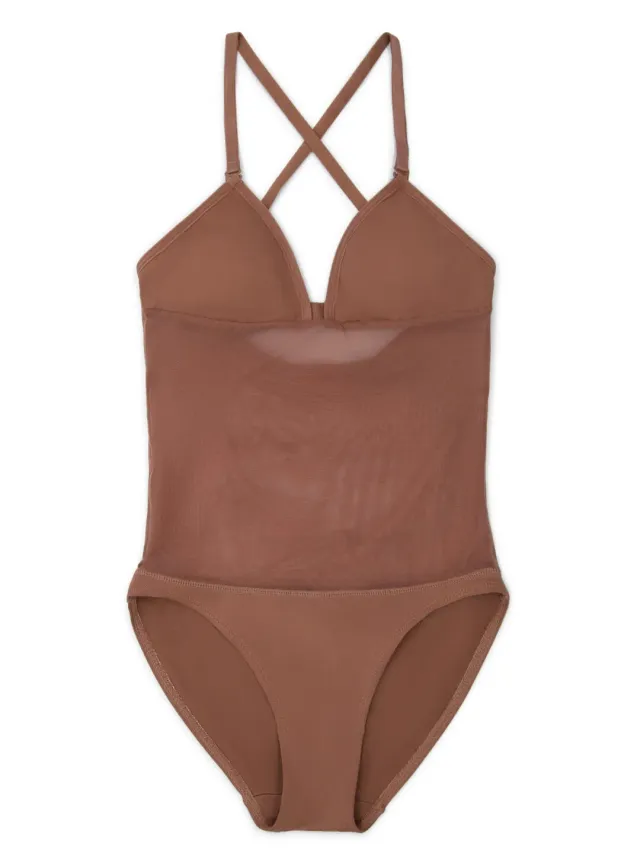 Capezio 3763TD Plunge Neck Ballettbody Mesh