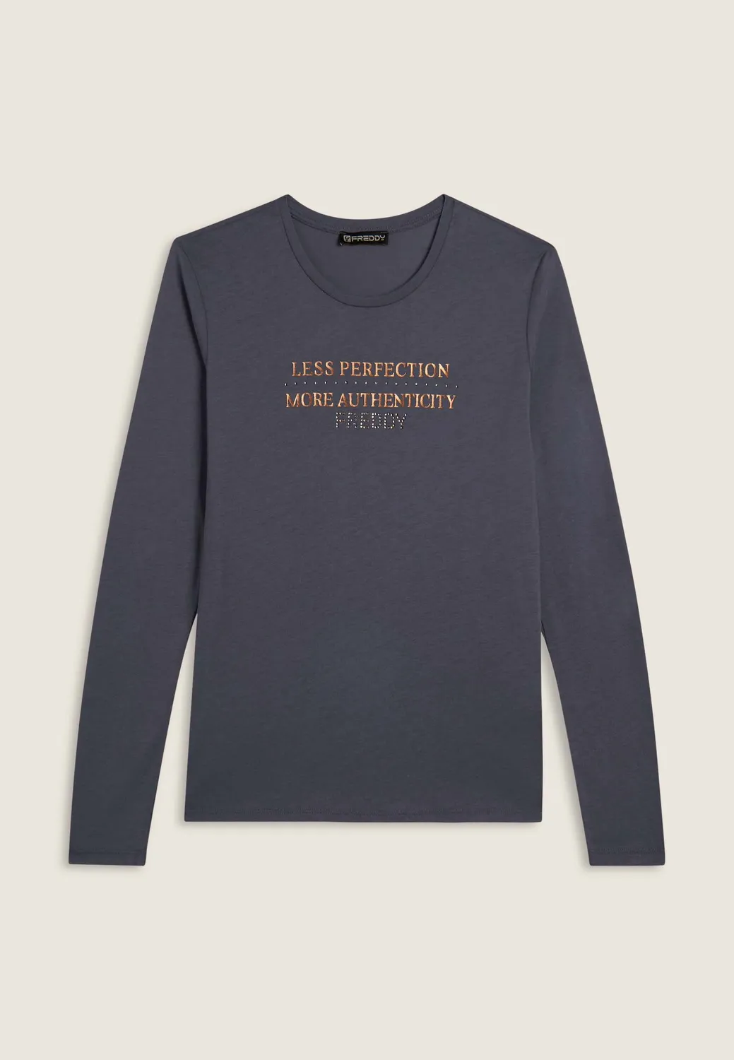 Freddy Langarmshirt Damen Modal metallik Print