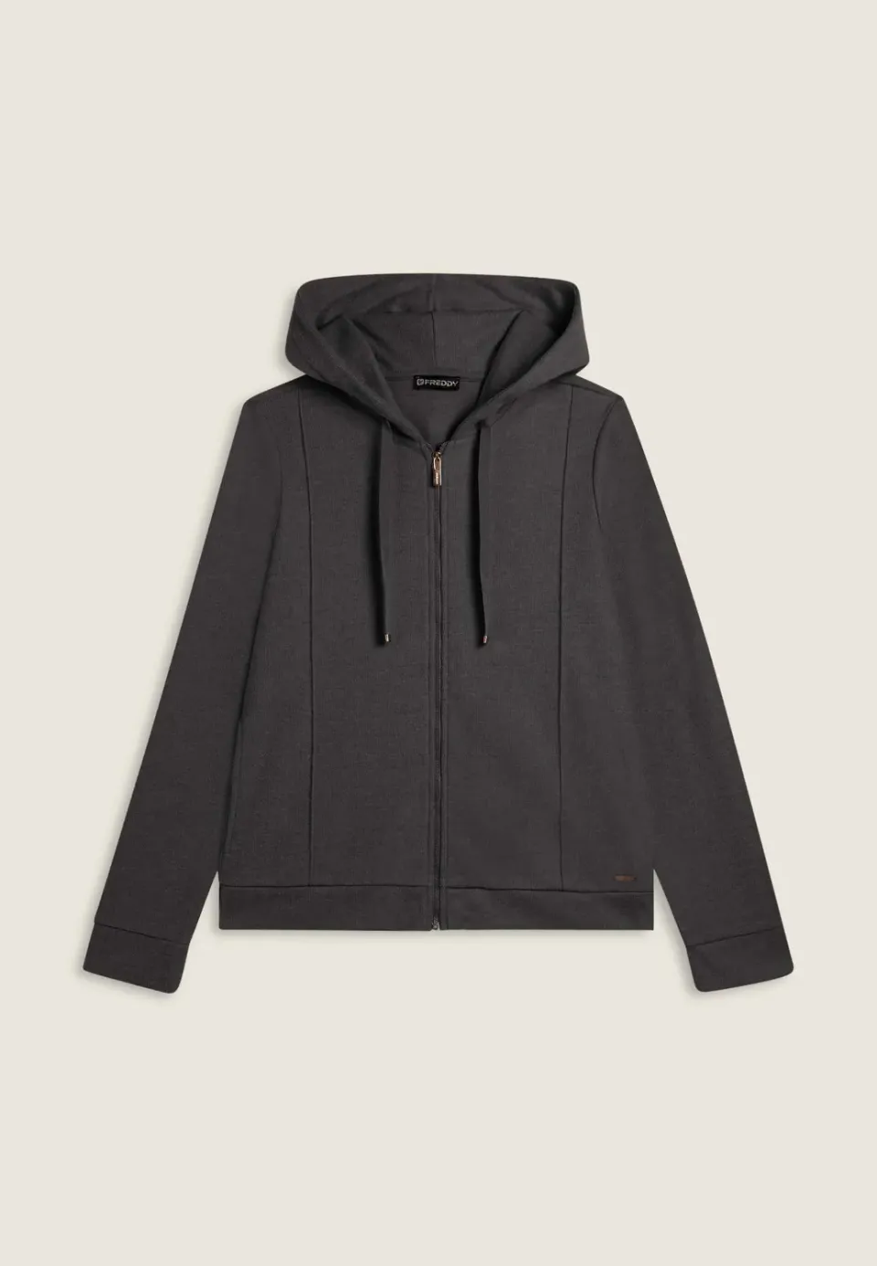 Freddy Damen Hoodie Full-Zip Tricot Grau