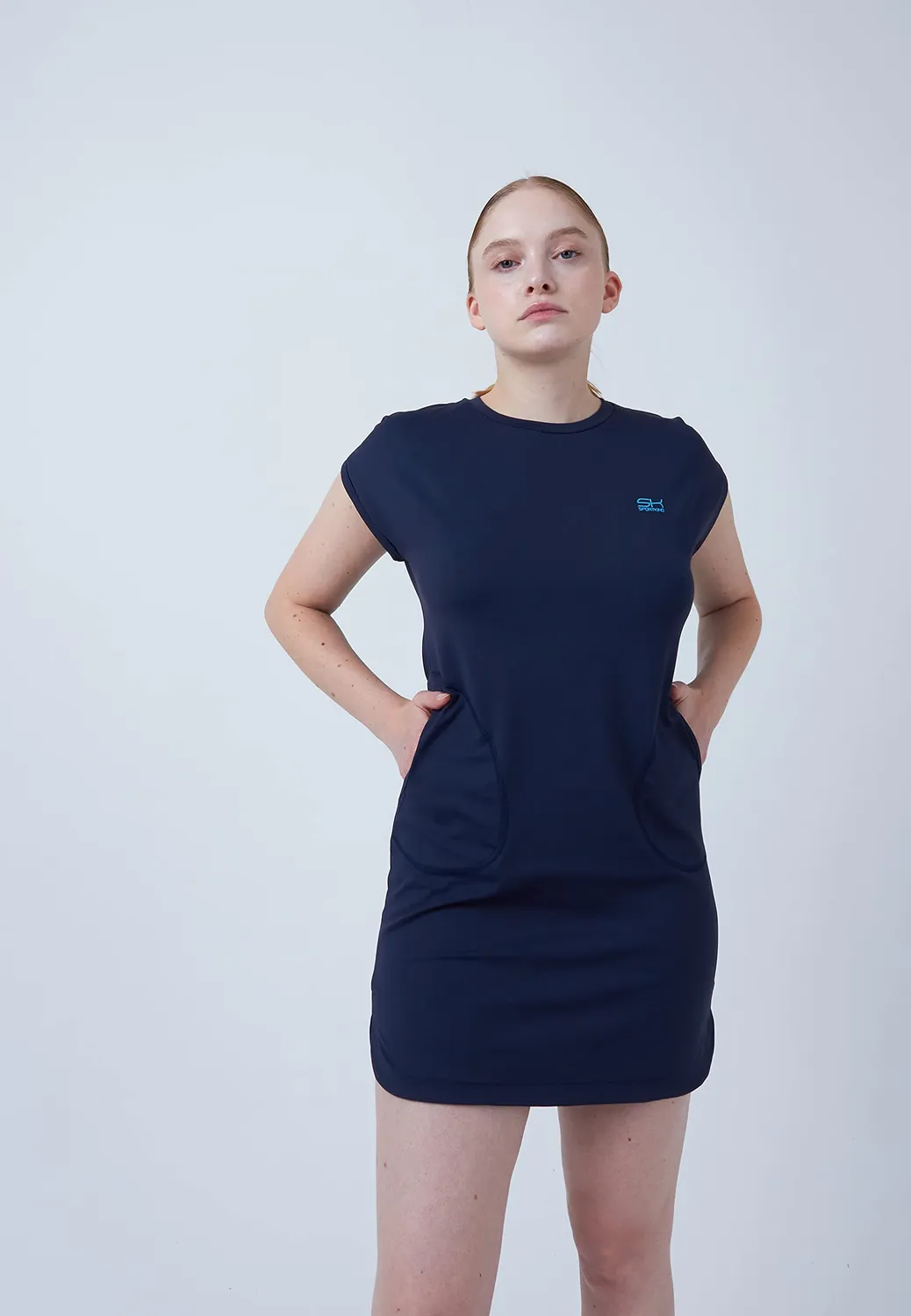 SPORTKIND Loose Fit Tenniskleid Kleid mit Taschen atmungsaktiv UV-Schutz