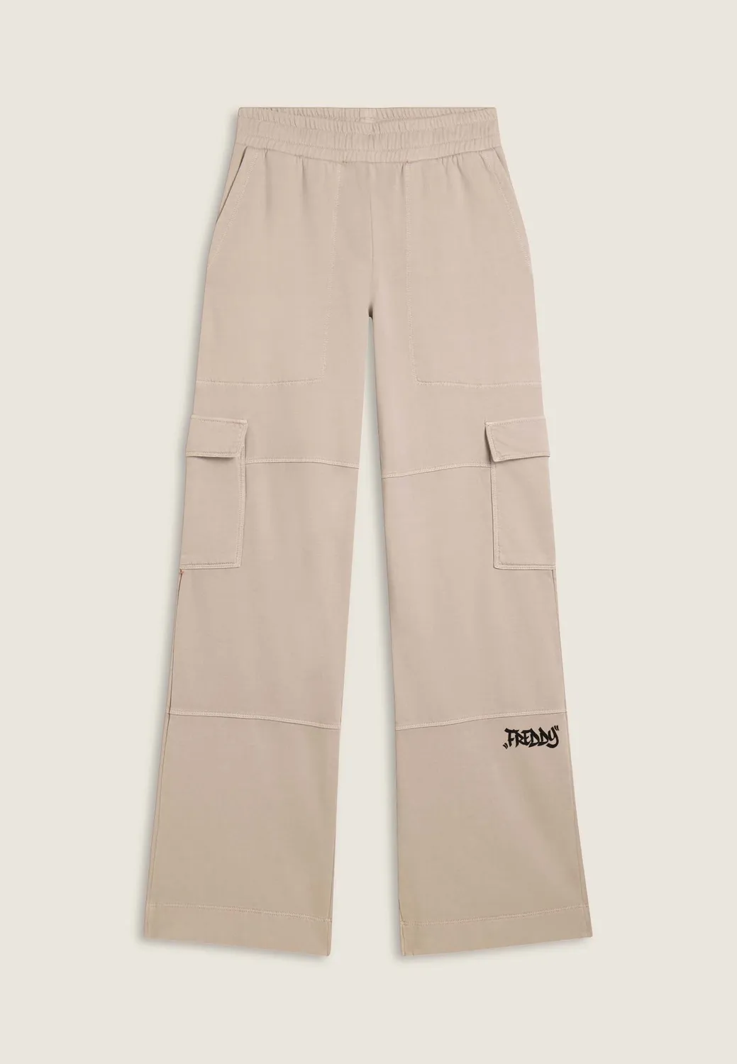 Freddy Cargo Sweathose Gray Asphalt Wide Leg
