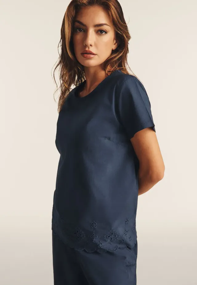 Freddy Sangallo T-Shirt Damen Baumwolle schwarz Regular-Fit