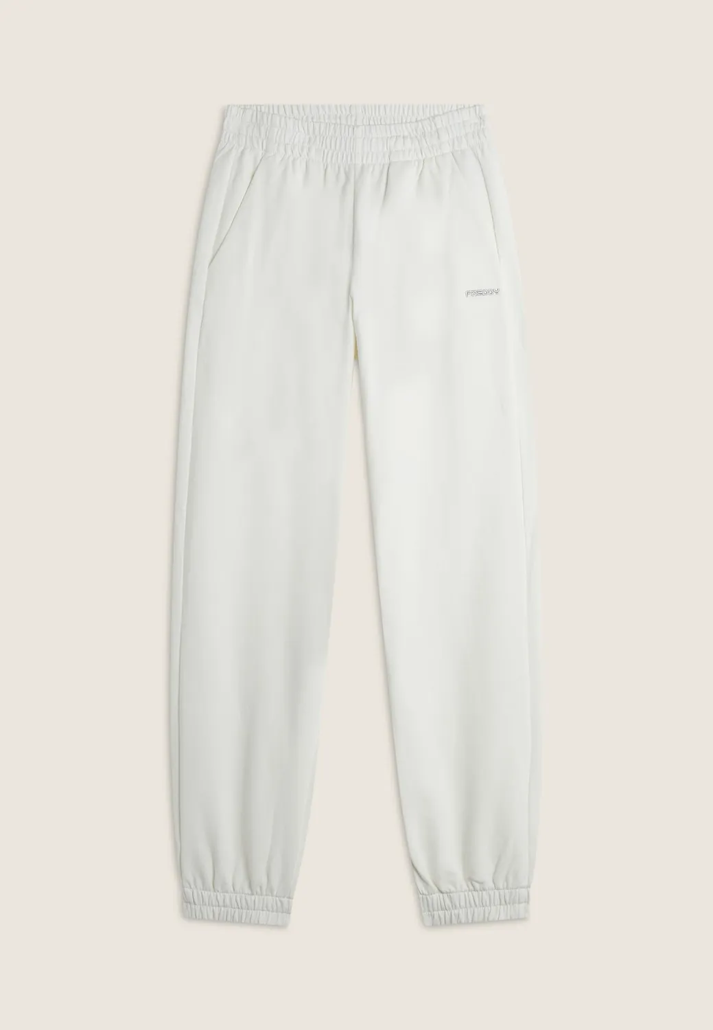 Freddy Comfort Fit Jogger Damen Melange-Grau Baumwolle