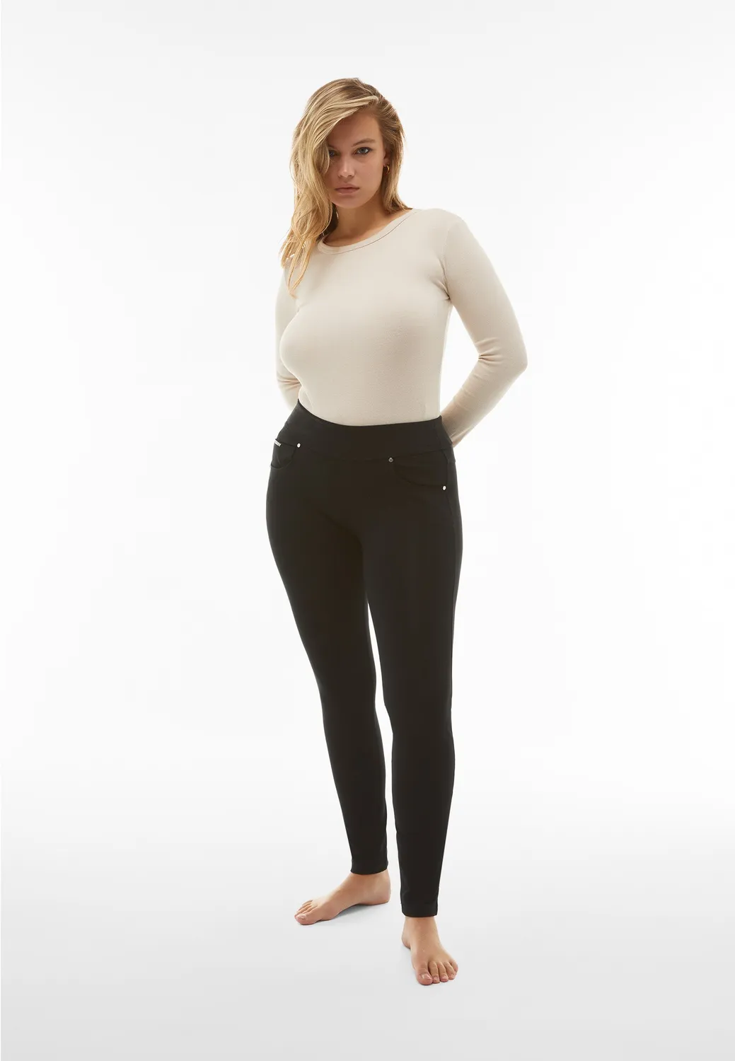 Freddy N.O.W. Skinny Hose Jersey Navy Peony Bio-Baumwolle