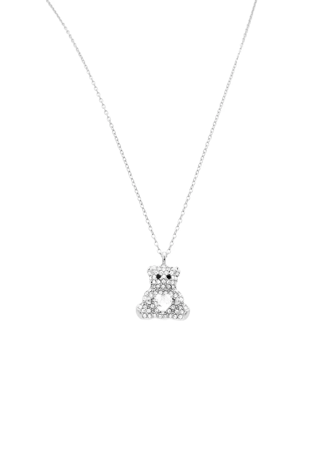Freddy Halskette Teddybär Silber mit Strass