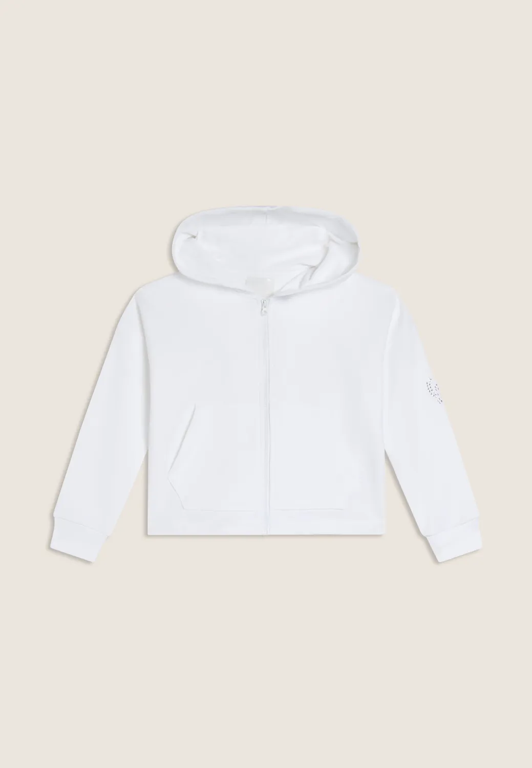 Freddy Cropped Hoodie Mädchen Schwarz Zip