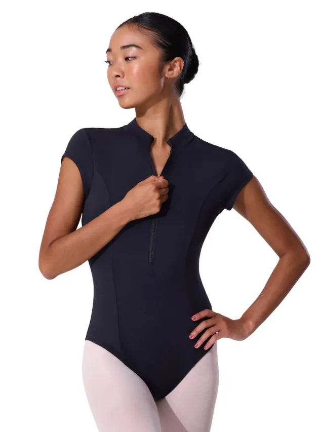 Capezio Soft Elegance EL107W Trikot Schwarz Kurzarm