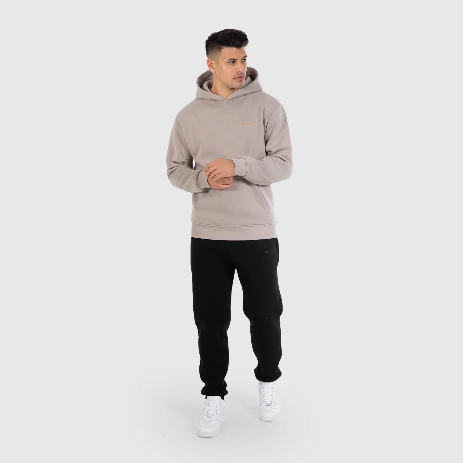 Smilodox Ren Hoodie Herren Schwarz warmer Baumwollmix
