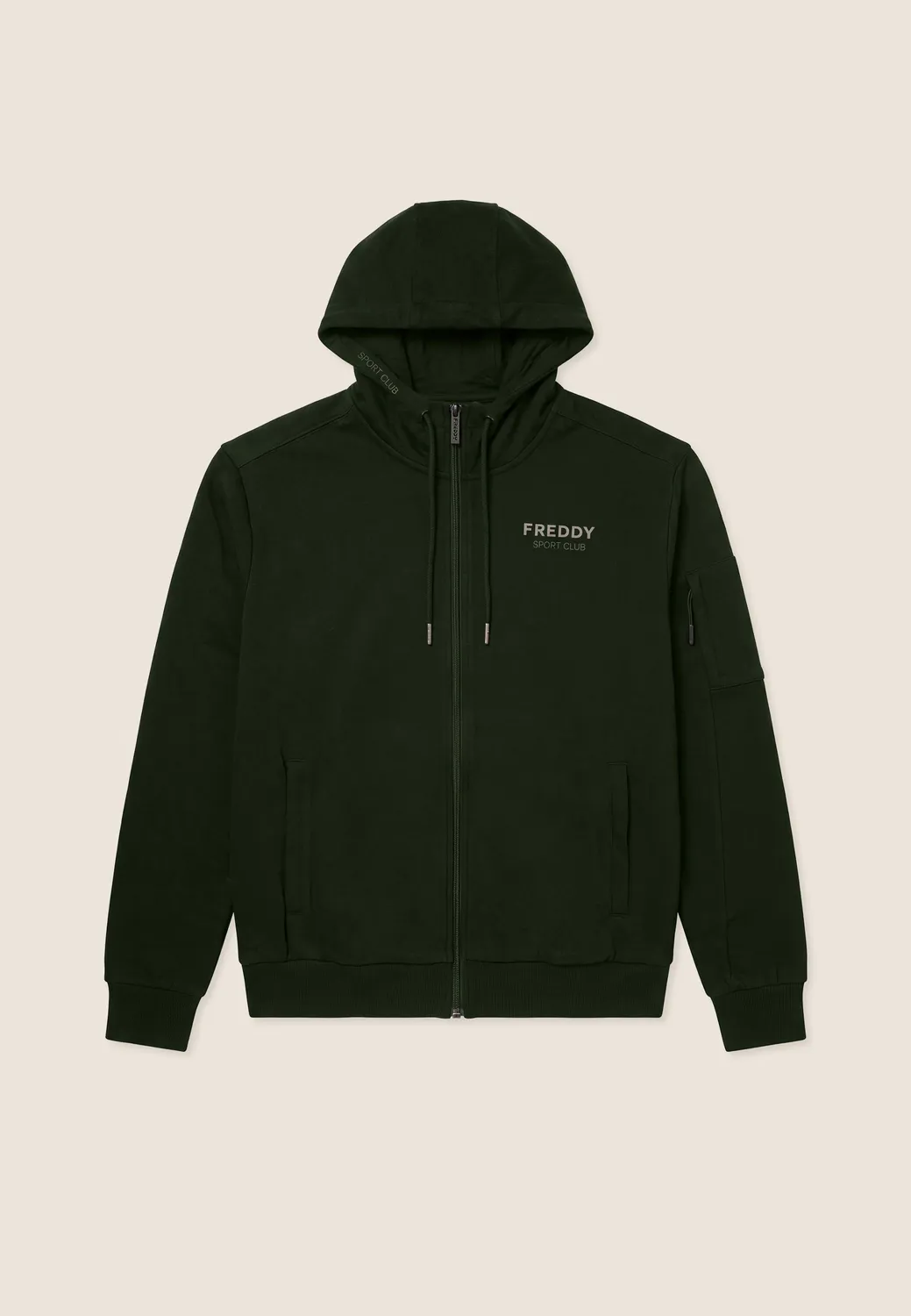 Freddy Full-Zip Kapuzenjacke Herren Nero Vorgewaschen