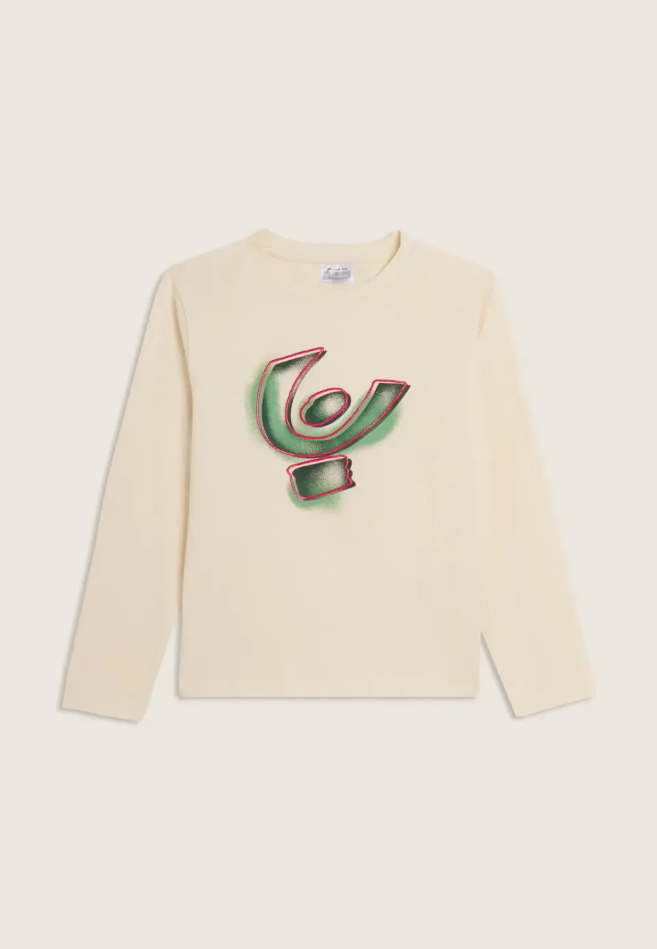 Freddy Junior Langarmshirt Milk White Spray-Logo Baumwolle