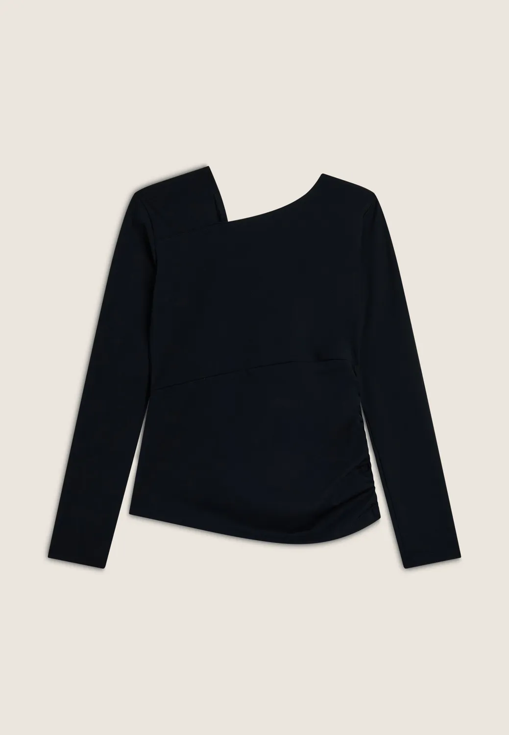 Freddy Langarmshirt Damen asymmetrisch schwarz leicht