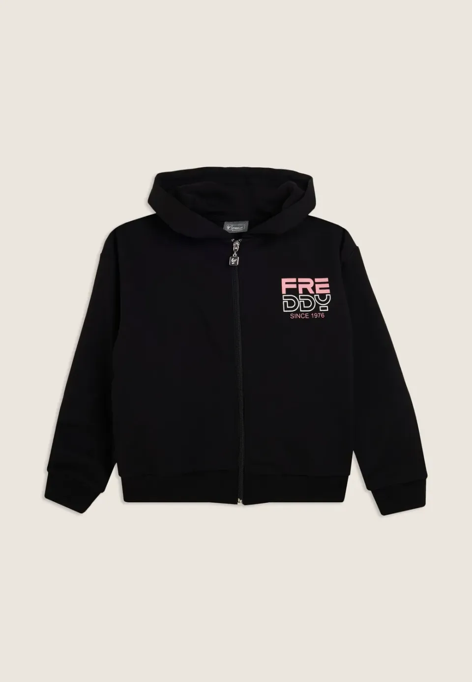Freddy Junior Comfort Full-Zip Hoodie Schwarz Baumwolle