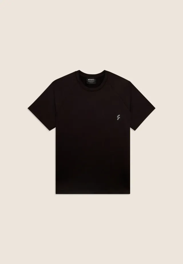 Freddy Technik T-Shirt Herren Schwarz elastisch
