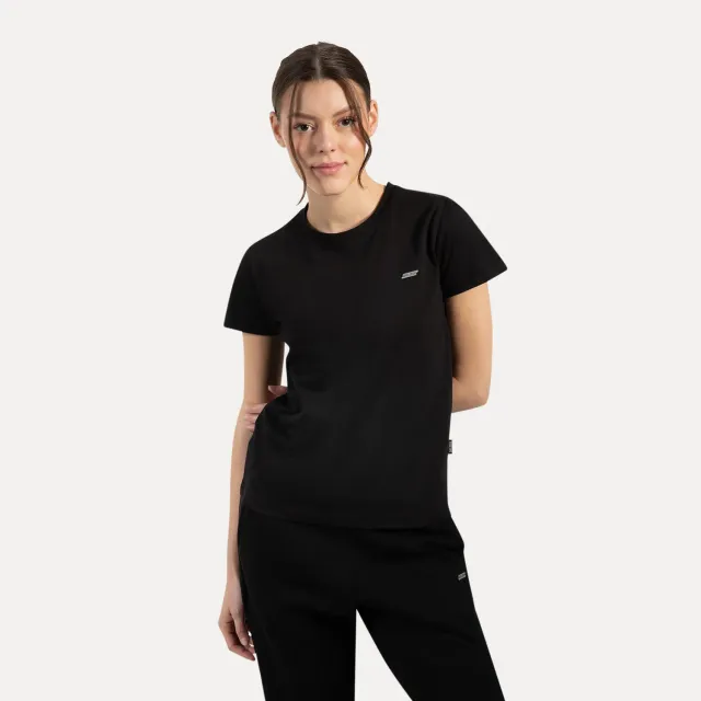 Smilodox Laurena T-Shirt Damen Schwarz Regular Fit