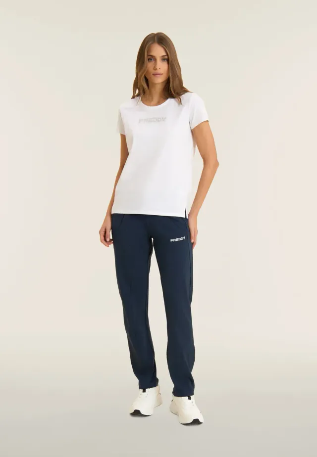 Freddy Damen Set T-Shirt Hose Mediterranea Black