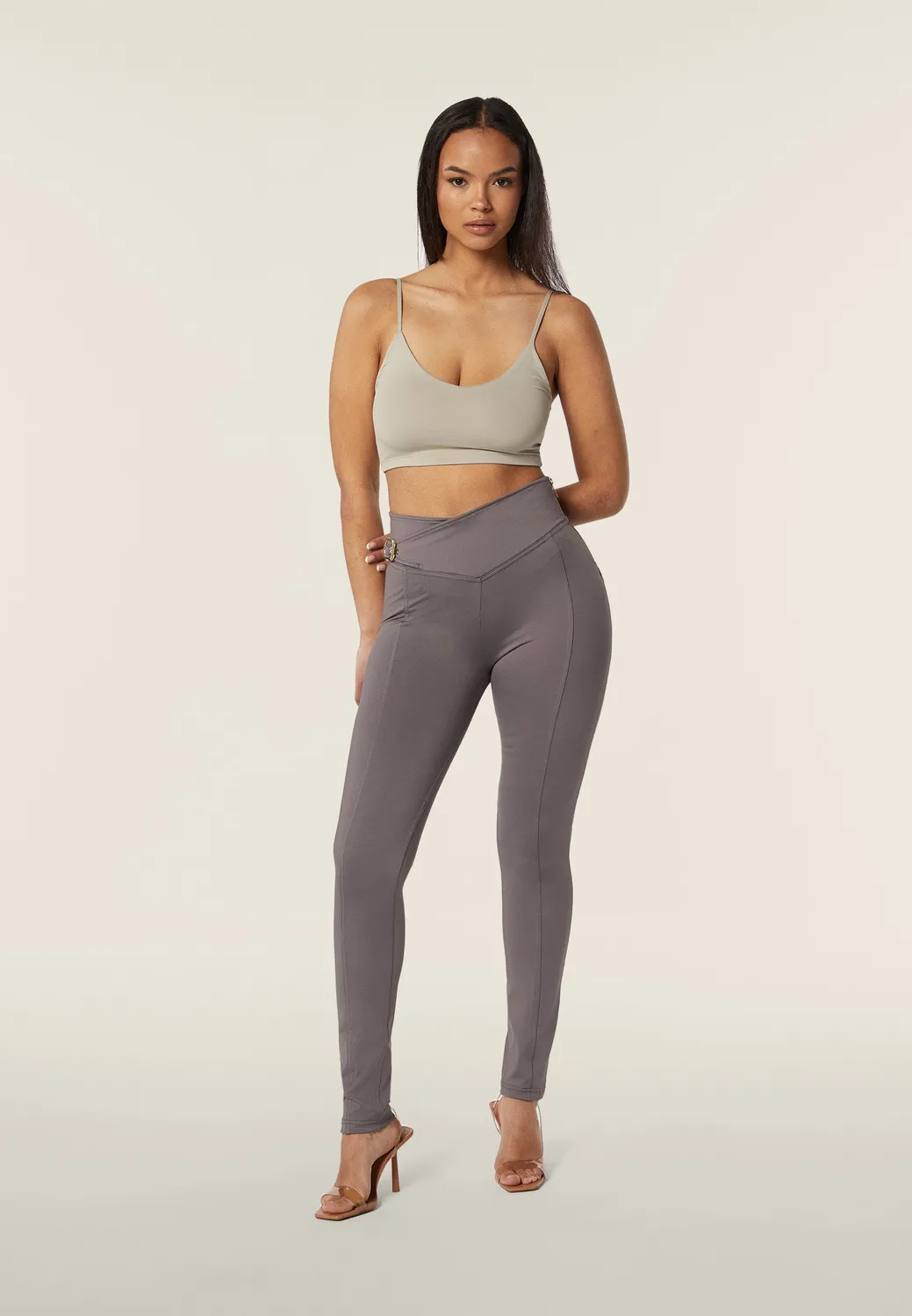 Freddy WR.UP Hose Damen High Waist Push-up Grau