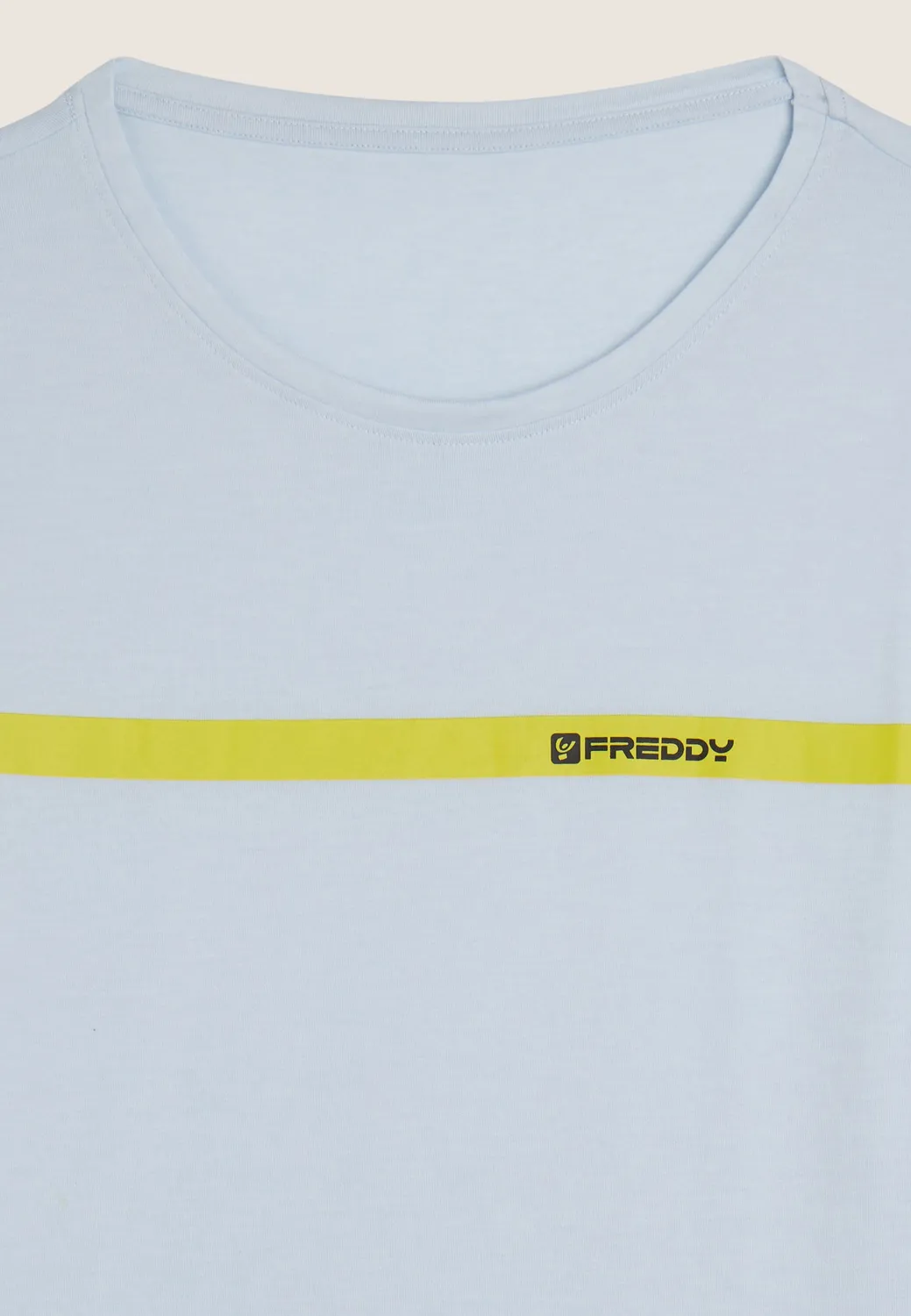 Freddy Herren T-Shirt Nero Baumwolle Kontrastbande