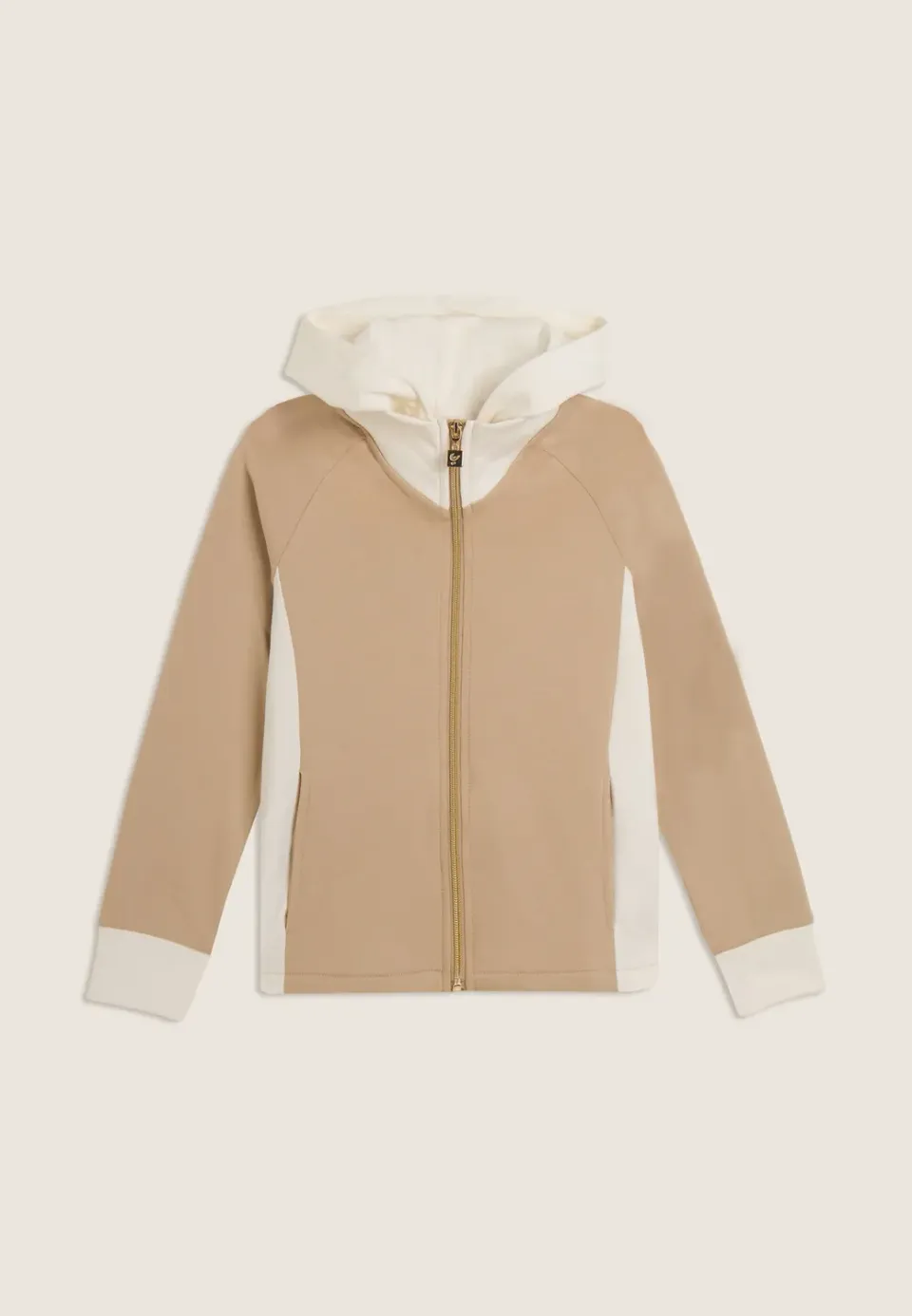 Freddy Junior Color Block Hoodie creme Reissverschluss