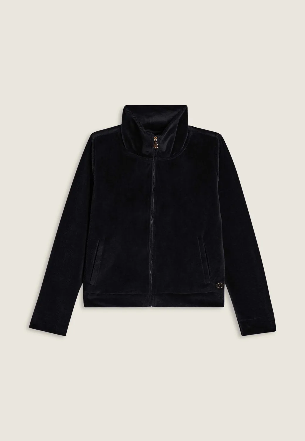 Freddy Cropped Sweatjacke Chenille Zip Dark Sapphire