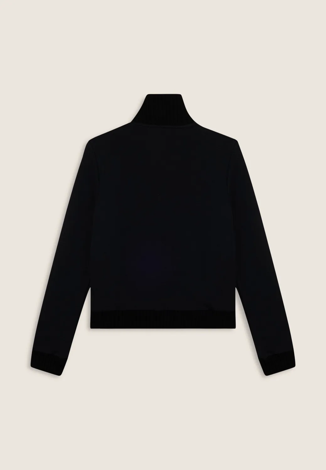 Freddy Slim Sweatjacke Schwarz mit Zip und Rippdetails