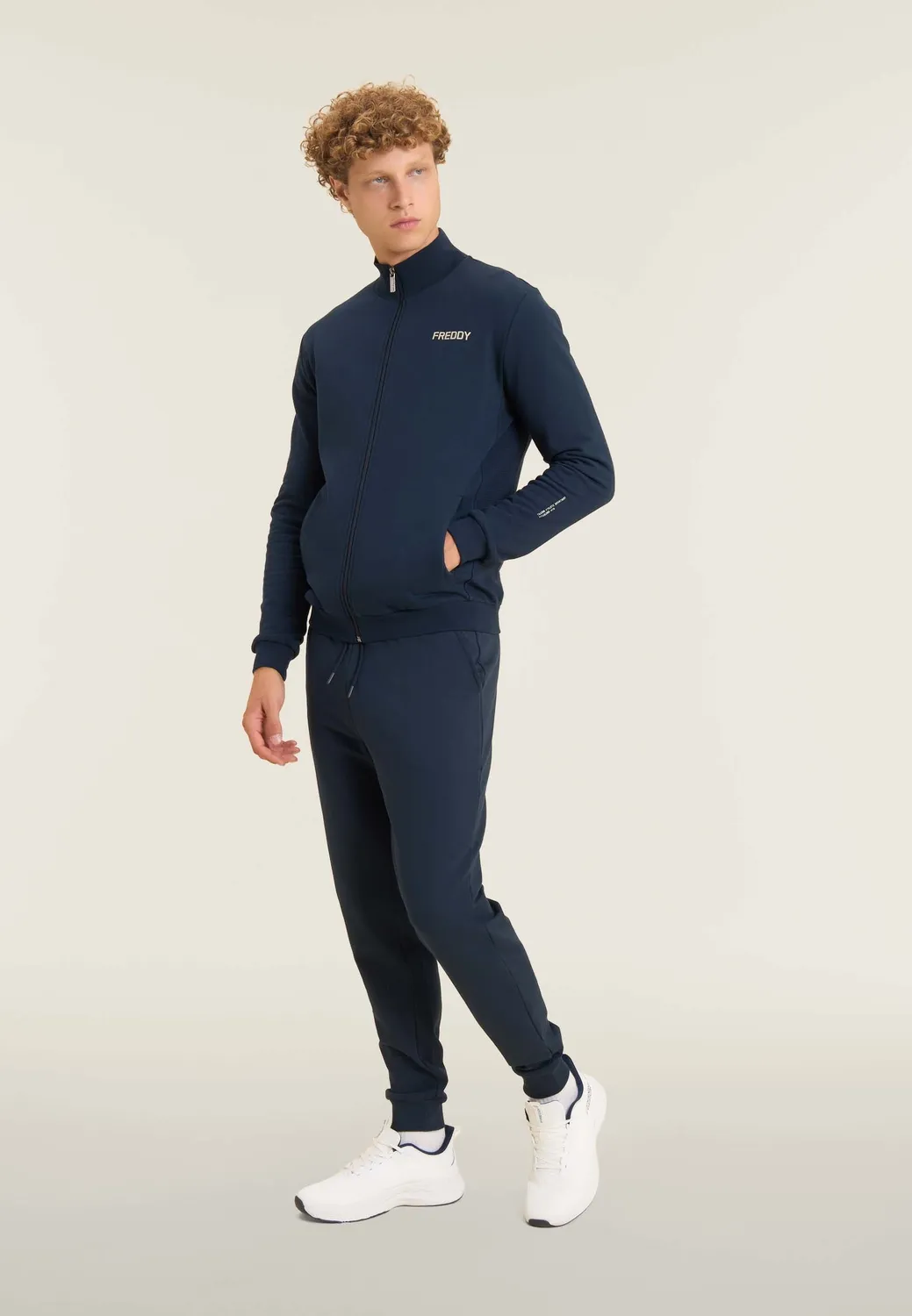 Freddy Herren Sweatjacke Baumwolle Dark Sapphire