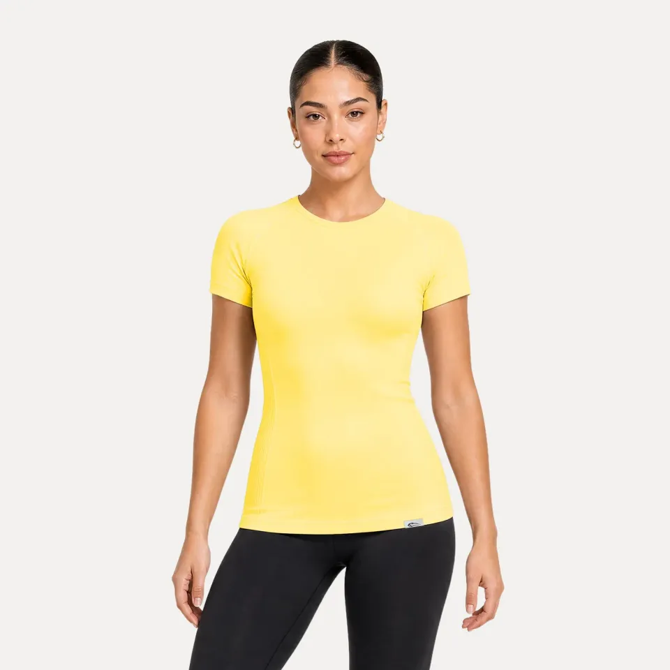 Smilodox Lunara Lyana T-Shirt Damen Schwarz elastisch