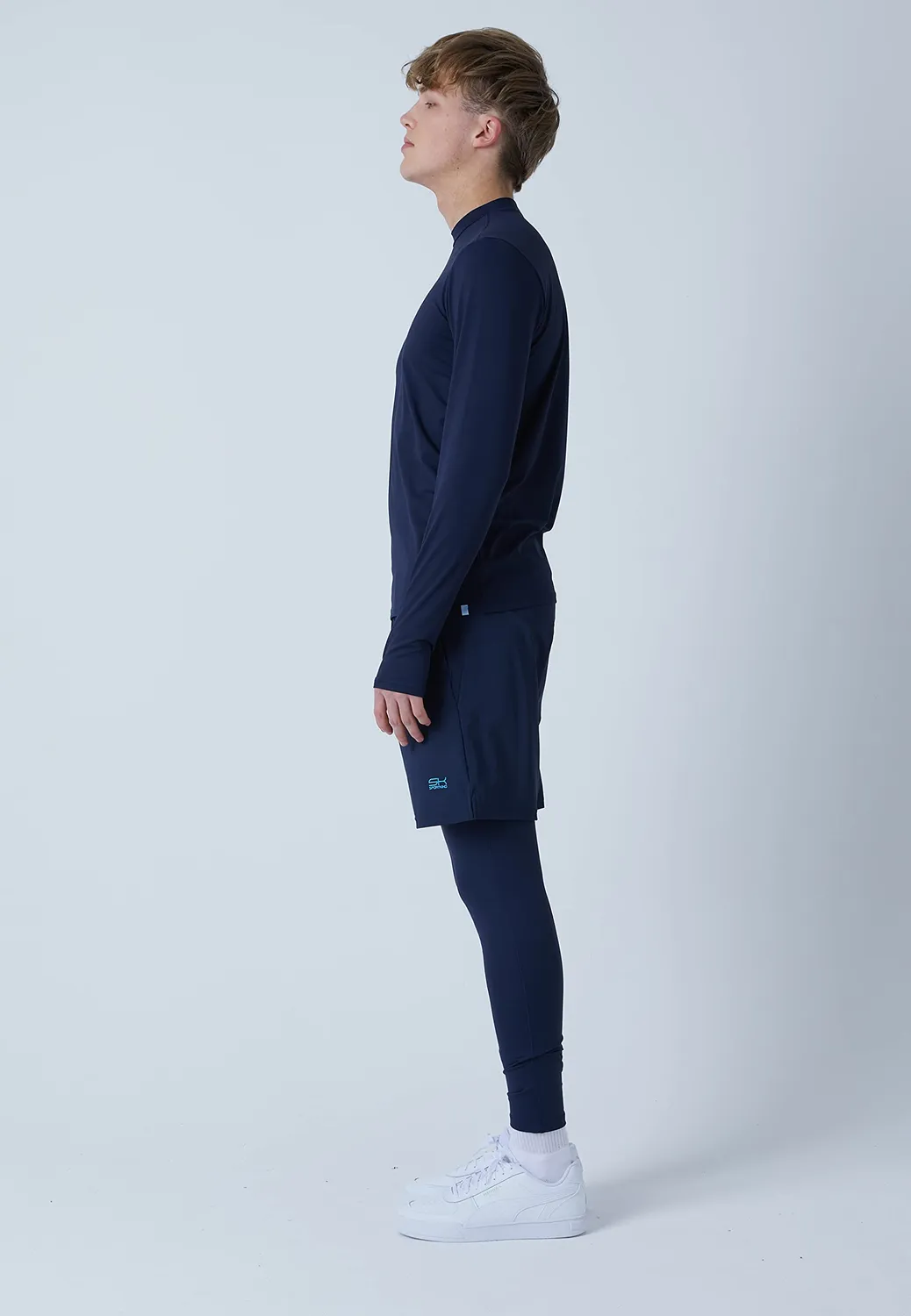 SPORTKIND Langarm Funktionsshirt Herren mit Daumenloch UV-Schutz