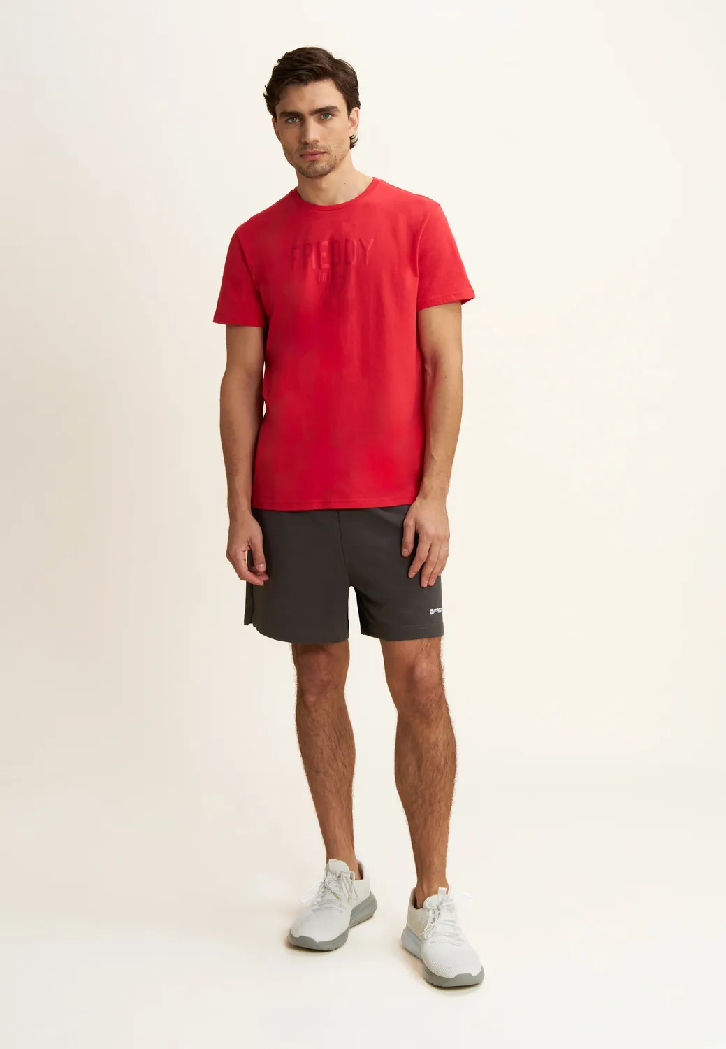 Freddy T-Shirt Baumwolle Training Print Rosa Regular Fit