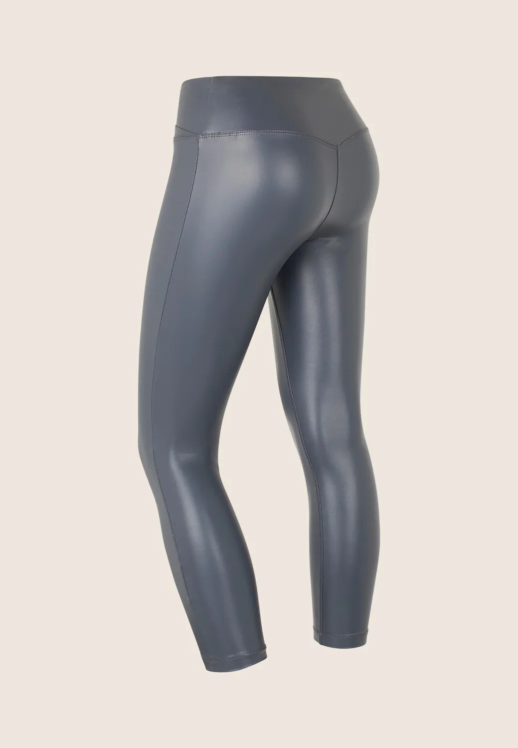Freddy 7/8 Incrocio Leggings Forged Iron Vinyl-Look