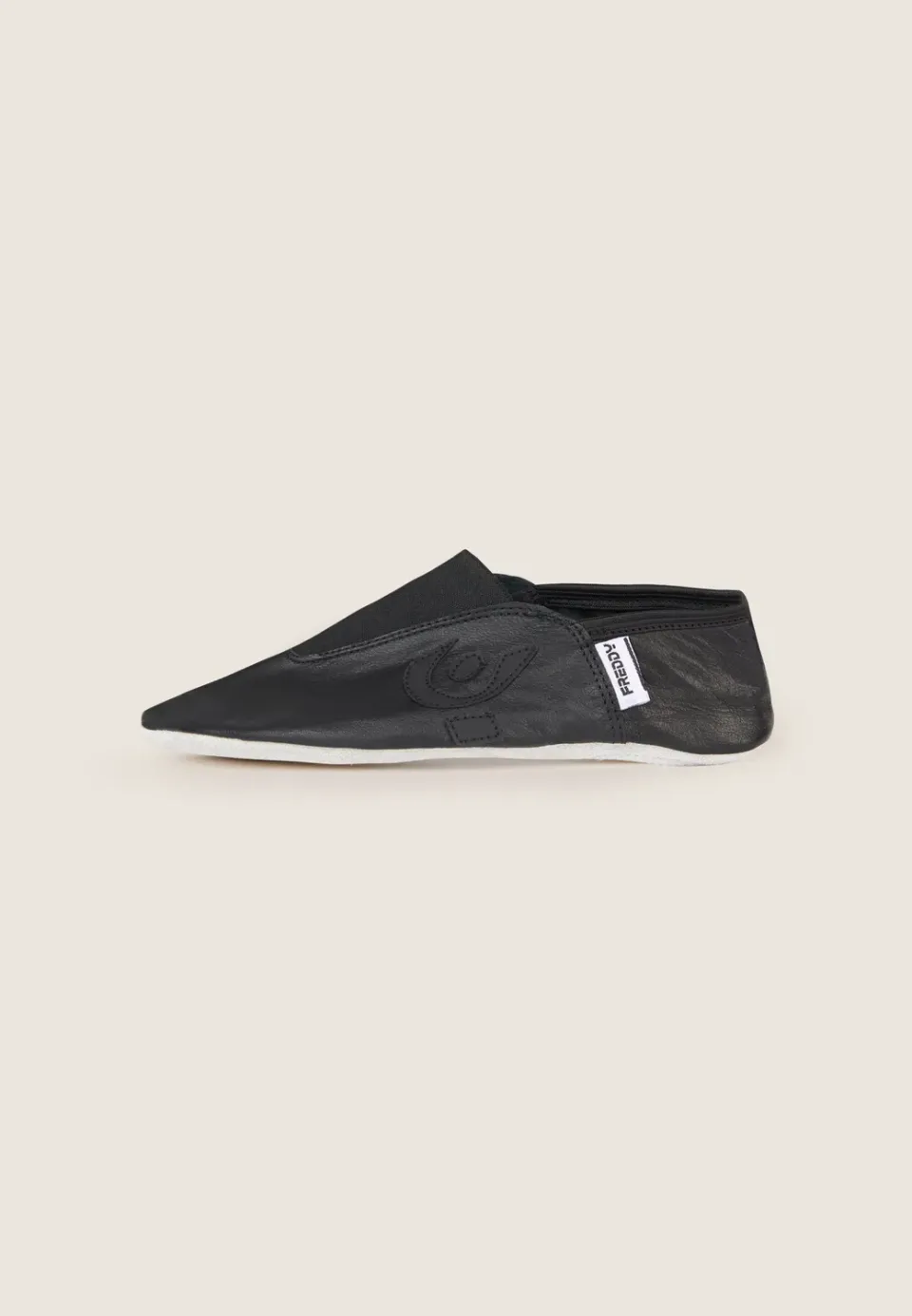 Freddy Gymnastikschuhe Leder Schwarz Turnschläppchen Rutschfest