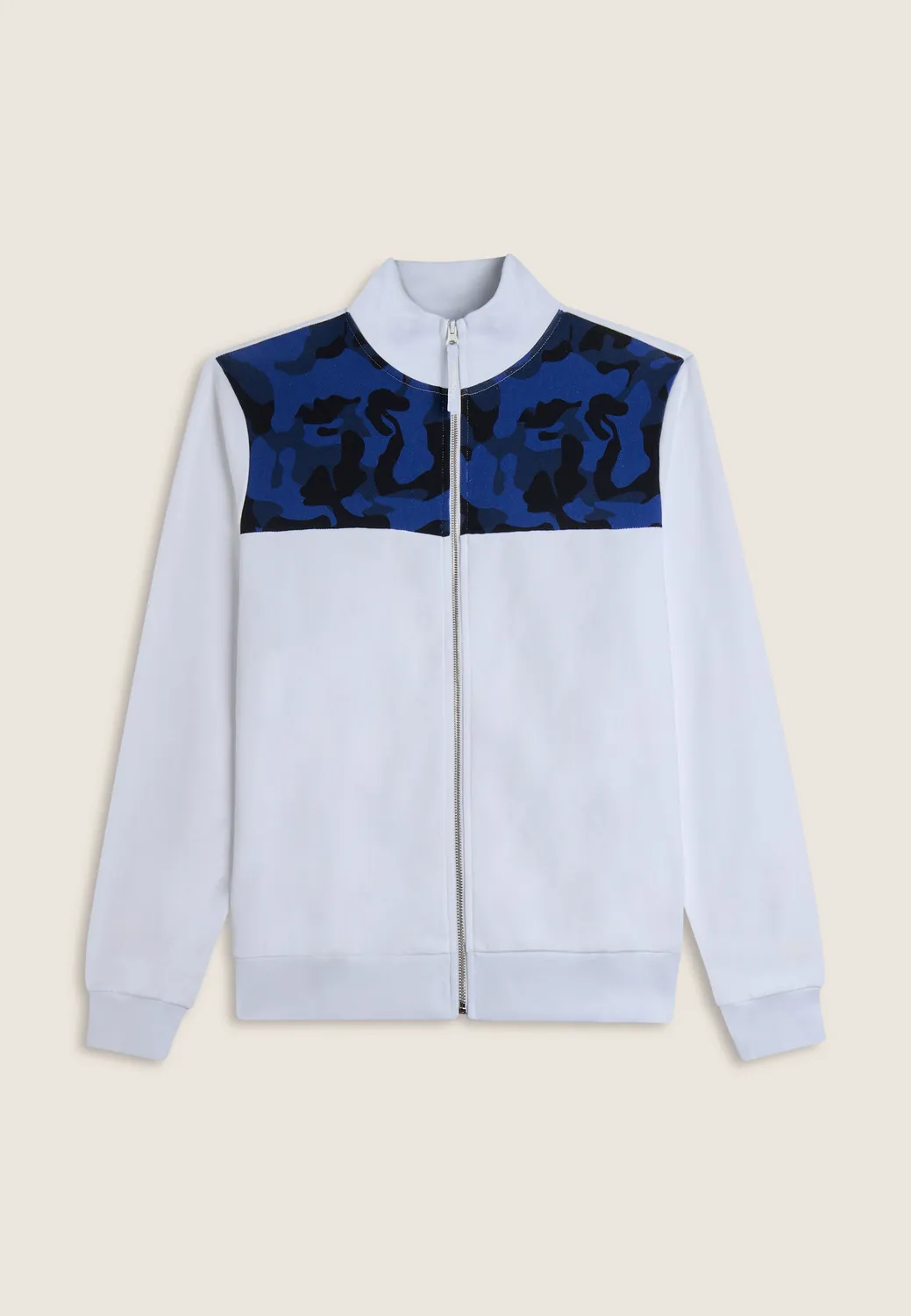 Freddy Sweatjacke Herren Dress Blue Camouflage hochgeschlossen